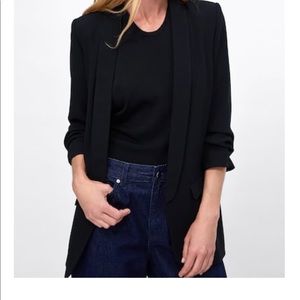 Zara Crepe Blazer in Black. Size XS